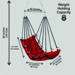Red, Trendy Hammock Swing | Lively Jhula for Modern Homes & Balconies | 200 Kg Capacity