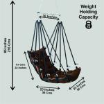 Refined Brown Hammock Swing | Premium Jhula for Elegant Home Interiors