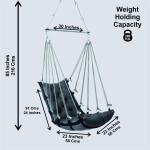 Dark Grey Jhula for Home & Outdoor | Strong Hanging Swing Chair with 200 Kg Capacity