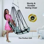 Peaceful White Hammock Swing Chair | Strong & Durable Jhula for Balcony & Indoor Use | 200 Kg Capacity
