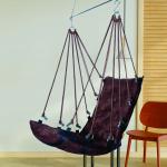 Premium Cotton Rope Hanging Swing Chair Brown Jula with Cushion