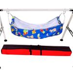 Portable Baby Hammock Cradle with Foldable Stainless Steel Stand